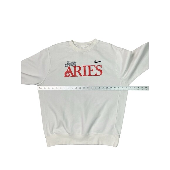 Nike Iowa ARIES Sweatshirt Men's Size M White Embroidered Swoosh Warm Comfy - Picture 6 of 7